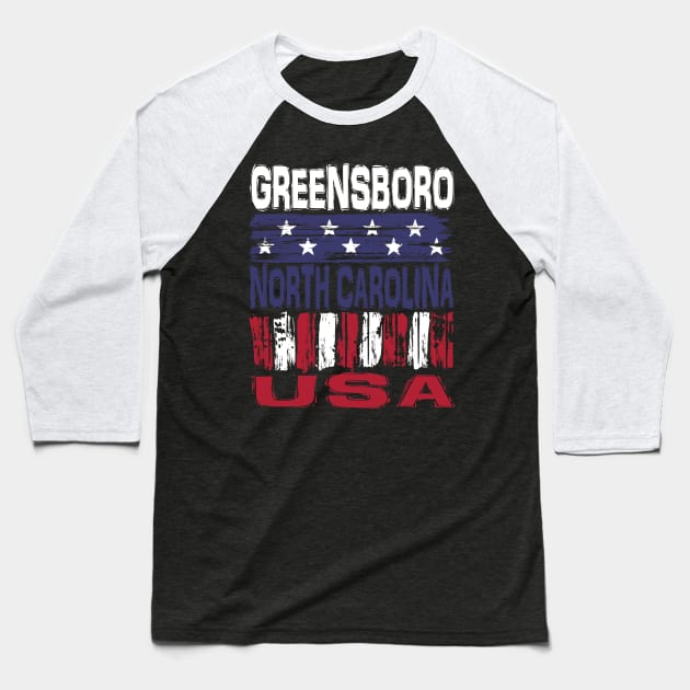Greensboro North Carolina USA T-Shirt Baseball T-Shirt by Nerd_art